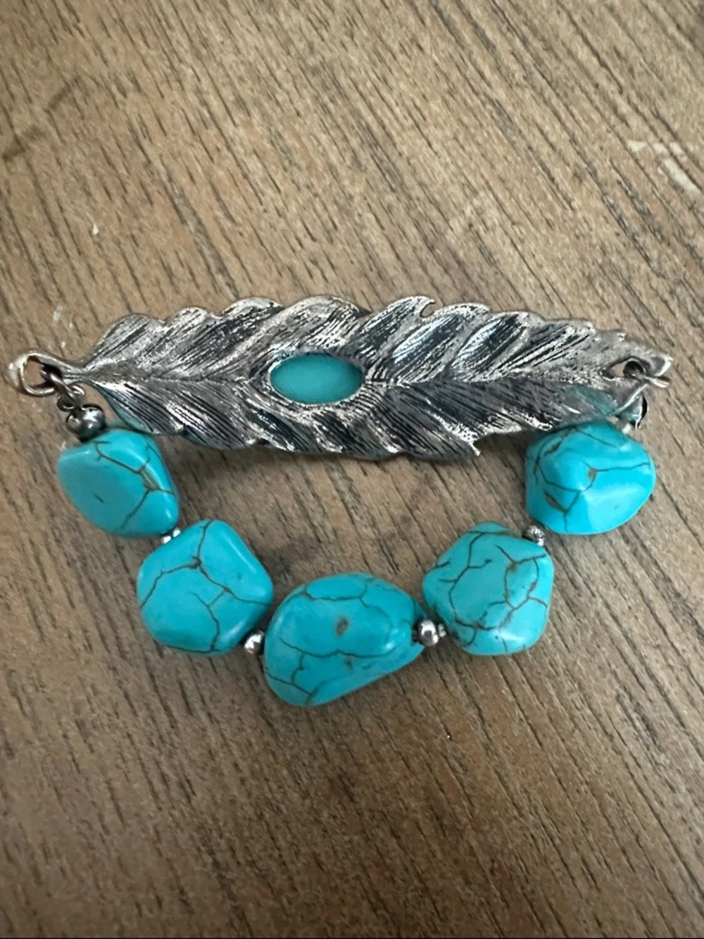 Turquoise Western-style Boho Elastic Bracelet